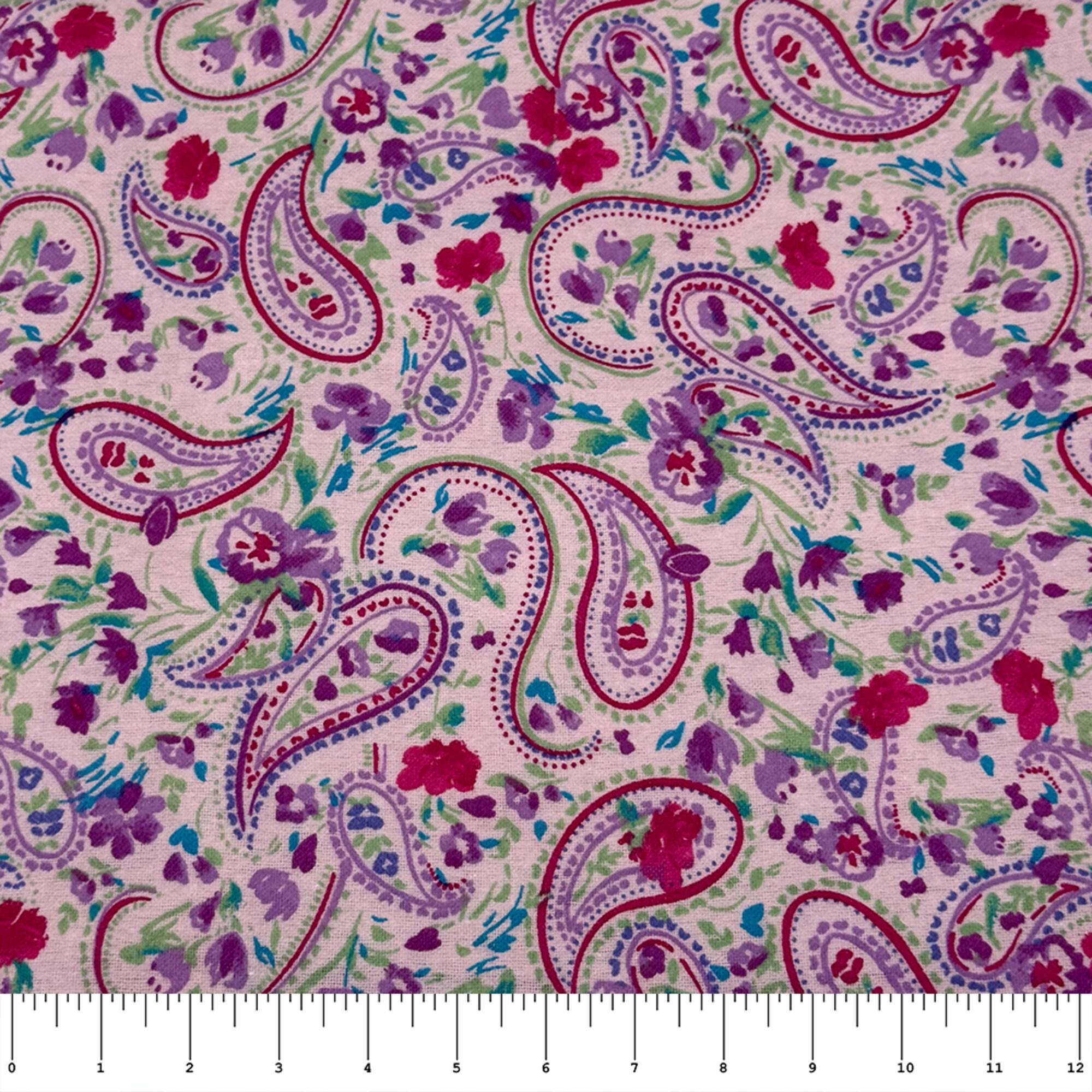 Feldman Pink Paisley Cotton Flannel